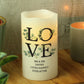 Personalised LOVE LED Candle Gift for Someone Special