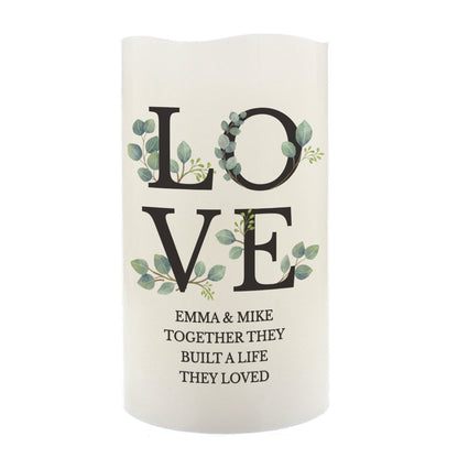 Personalised LOVE LED Candle Peach Bomb Fashion, Jewellery, Homeware & Gifts LED Lights, Candles & Decorations