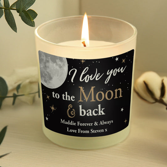 Personalised Moon & Back Scented Jar Candle Peach Bomb Fashion, Jewellery, Homeware & Gifts Candles & Reed Diffusers