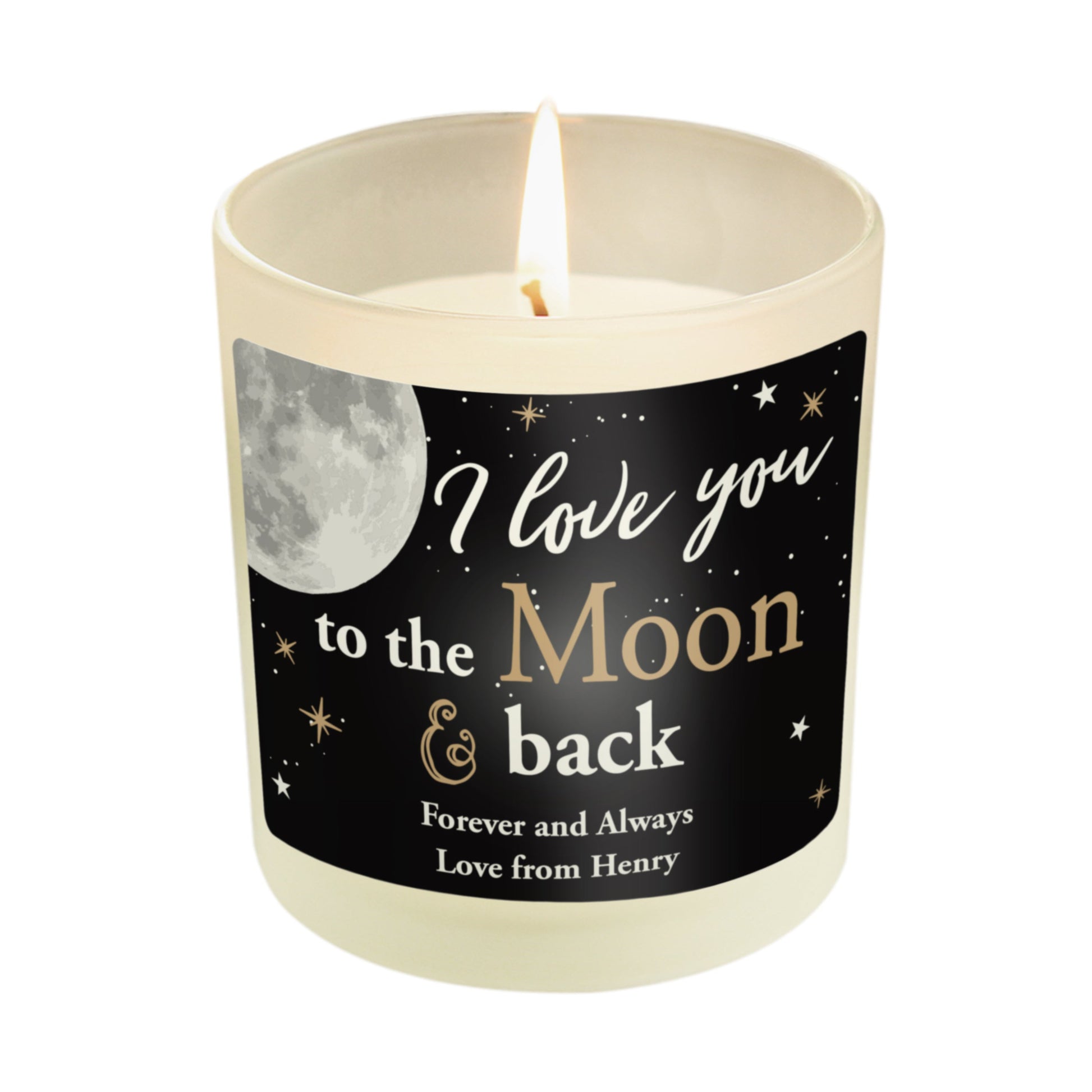 Personalised Moon & Back Scented Jar Candle Peach Bomb Fashion, Jewellery, Homeware & Gifts Candles & Reed Diffusers