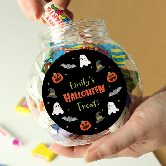 Personalised Halloween Sweets Jar Peach Bomb Fashion, Jewellery, Homeware & Gifts Confectionery