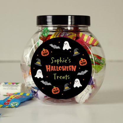 Personalised Halloween Sweets Jar Peach Bomb Fashion, Jewellery, Homeware & Gifts Confectionery