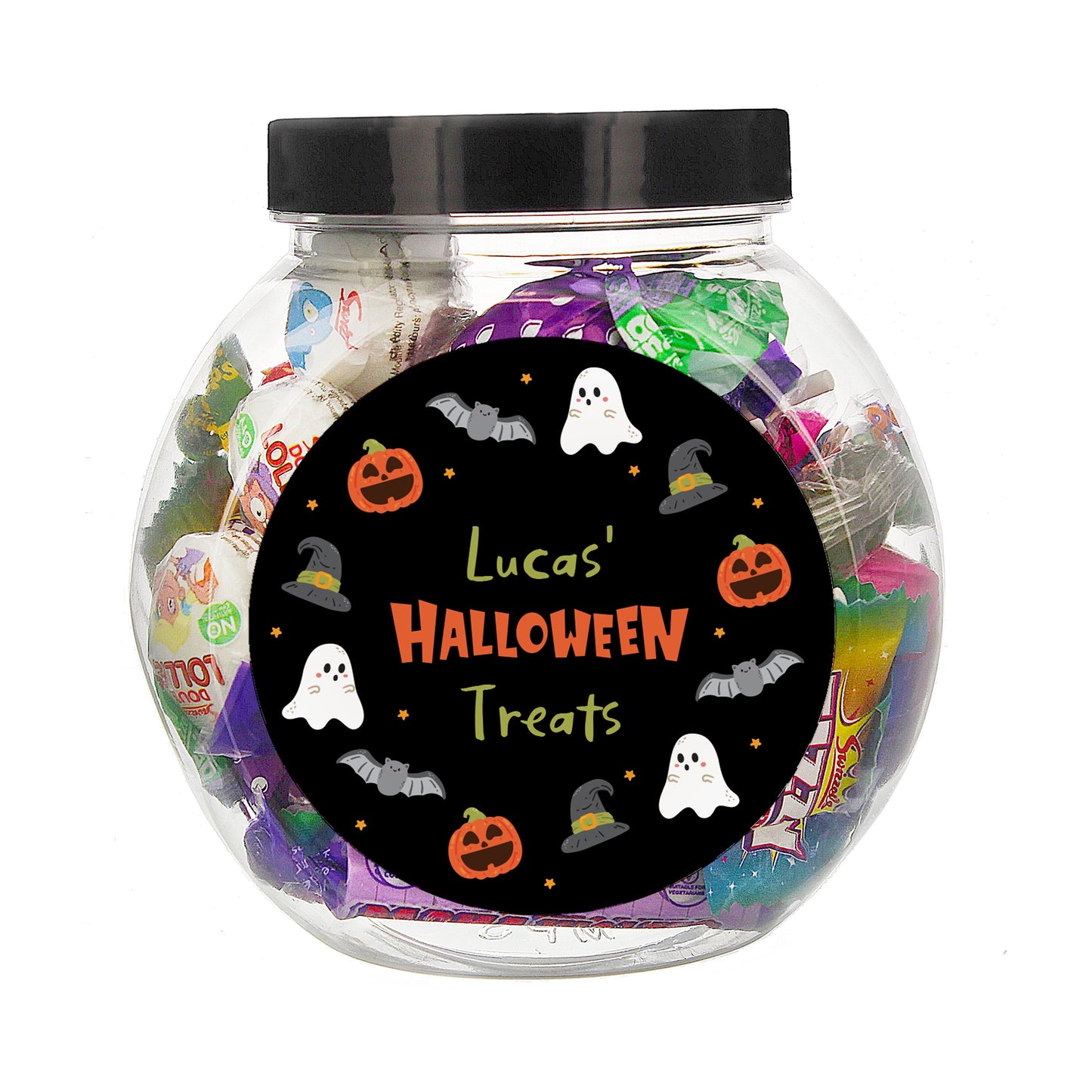 Personalised Halloween Sweets Jar Peach Bomb Fashion, Jewellery, Homeware & Gifts Confectionery