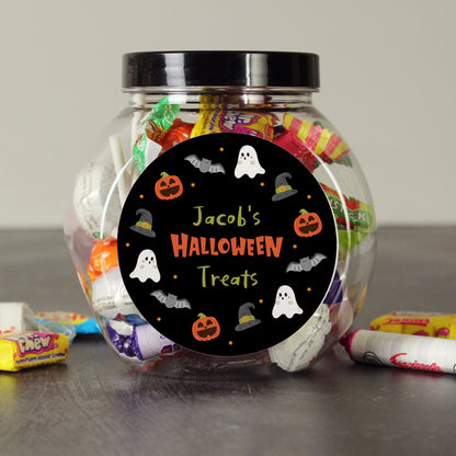 Personalised Halloween Sweets Jar Peach Bomb Fashion, Jewellery, Homeware & Gifts Confectionery