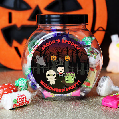 Personalised Halloween Characters Sweet Jar Peach Bomb Fashion, Jewellery, Homeware & Gifts Confectionery