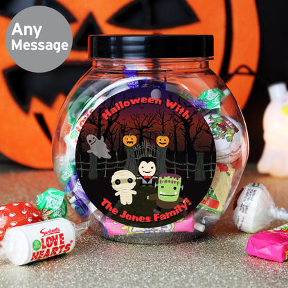 Personalised Halloween Characters Sweet Jar Peach Bomb Fashion, Jewellery, Homeware & Gifts Confectionery