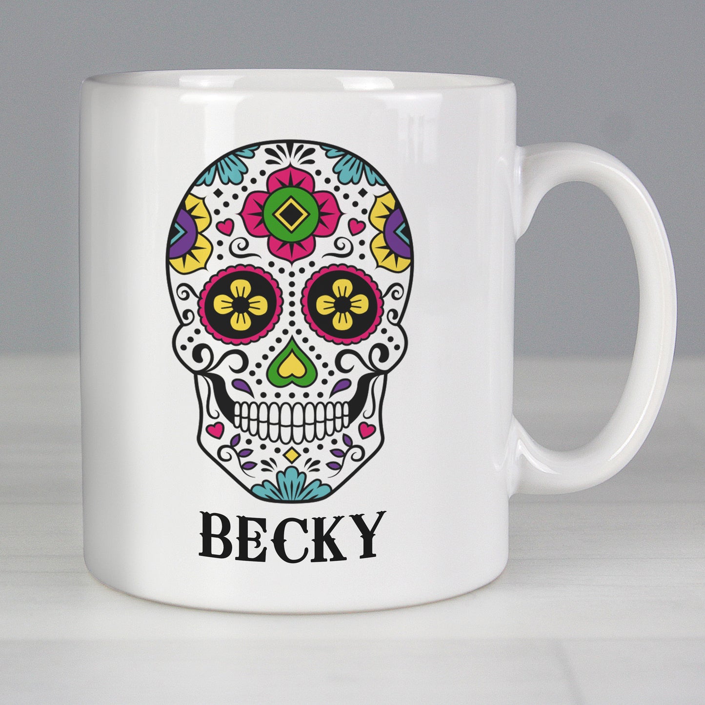 day of the dead mug design personalised halloween autumn unique gift for him her 
