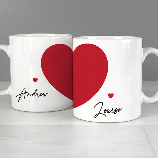 Two Hearts Mug Set Personalised