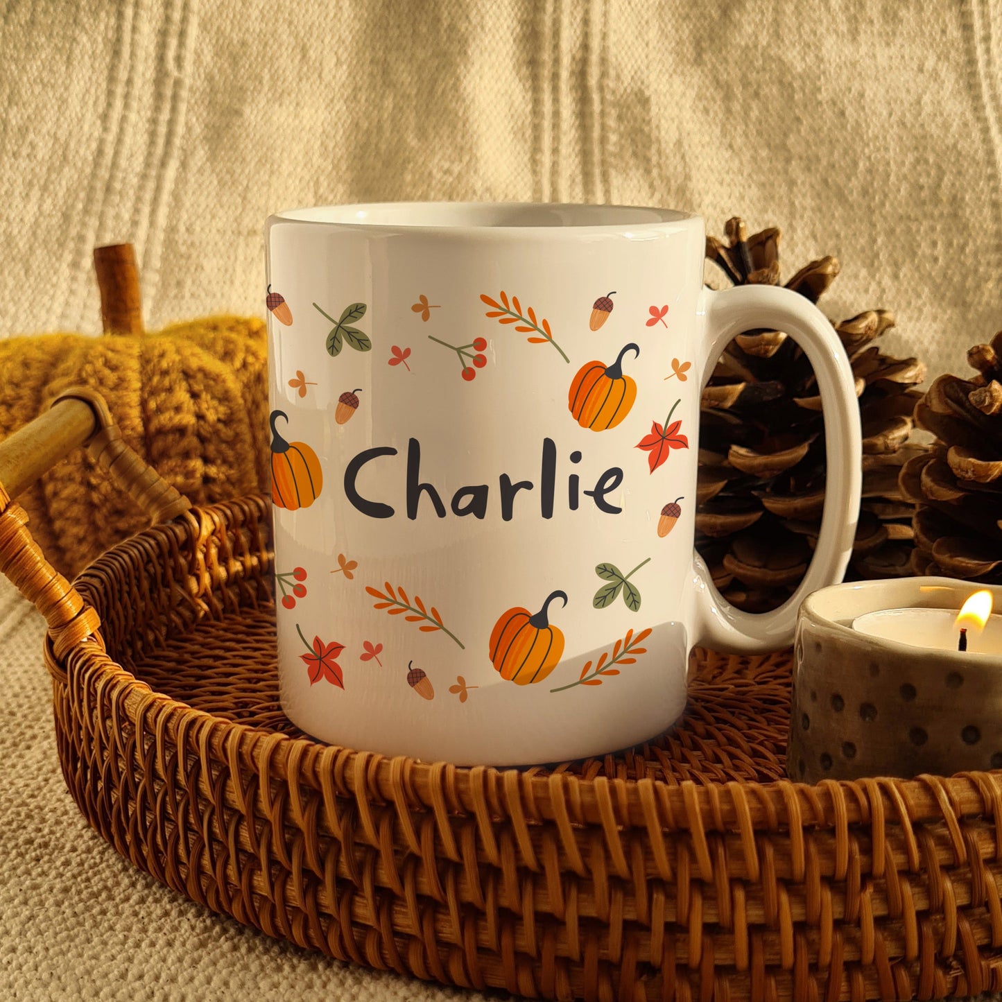 Personalised Pumpkin Mug Peach Bomb Fashion, Jewellery, Homeware & Gifts Mugs