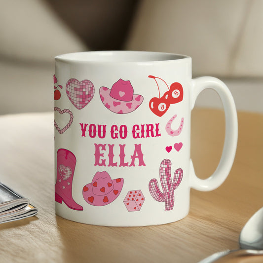 Personalised Cowgirl Mug Peach Bomb Fashion, Jewellery, Homeware & Gifts Mugs