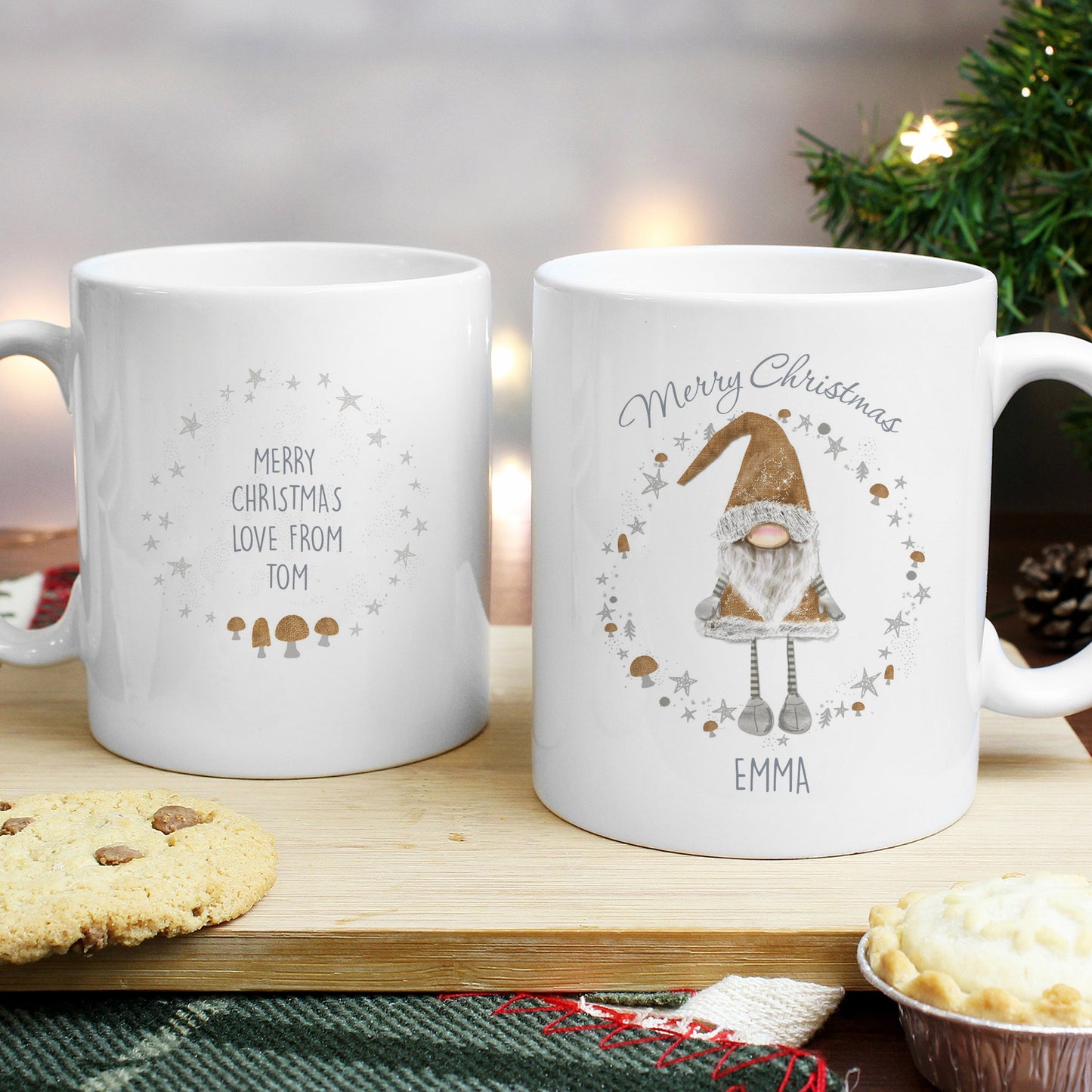 Personalised Christmas Gonk Mug Peach Bomb Fashion, Jewellery, Homeware & Gifts Mugs