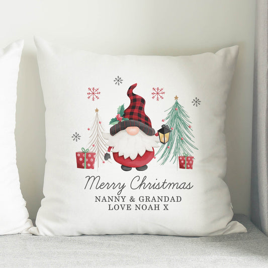 Personalised Gonk Christmas Cushion Peach Bomb Fashion, Jewellery, Homeware & Gifts Textiles