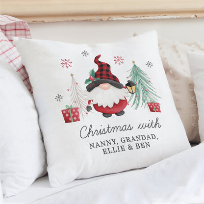 Personalised Gonk Christmas Cushion Peach Bomb Fashion, Jewellery, Homeware & Gifts Textiles