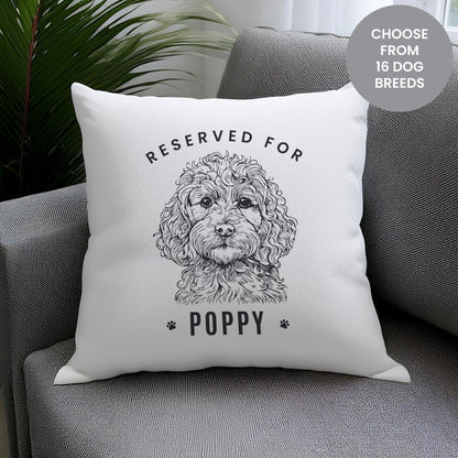 Personalised Reserved For Dog Breed Cushion Peach Bomb Fashion, Jewellery, Homeware & Gifts Textiles