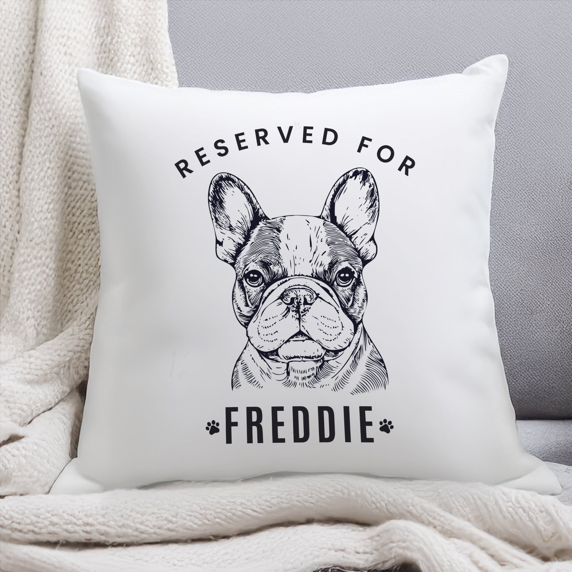 Personalised Reserved For Dog Breed Cushion Peach Bomb Fashion, Jewellery, Homeware & Gifts Textiles