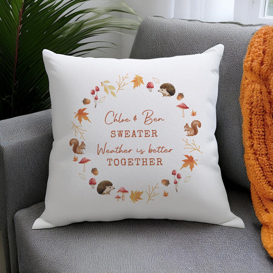 Personalised Autumn Cushion Peach Bomb Fashion, Jewellery, Homeware & Gifts Textiles