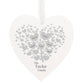Personalised Family Tree Large Wooden Heart gift for her him anniversary new baby