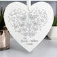 Personalised Family Tree Large Wooden Heart gift for her him anniversary new baby