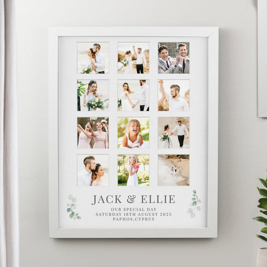 Personalised Wedding White Multi Photo Frame Peach Bomb Fashion, Jewellery, Homeware & Gifts Photo Frames, Albums and Guestbooks
