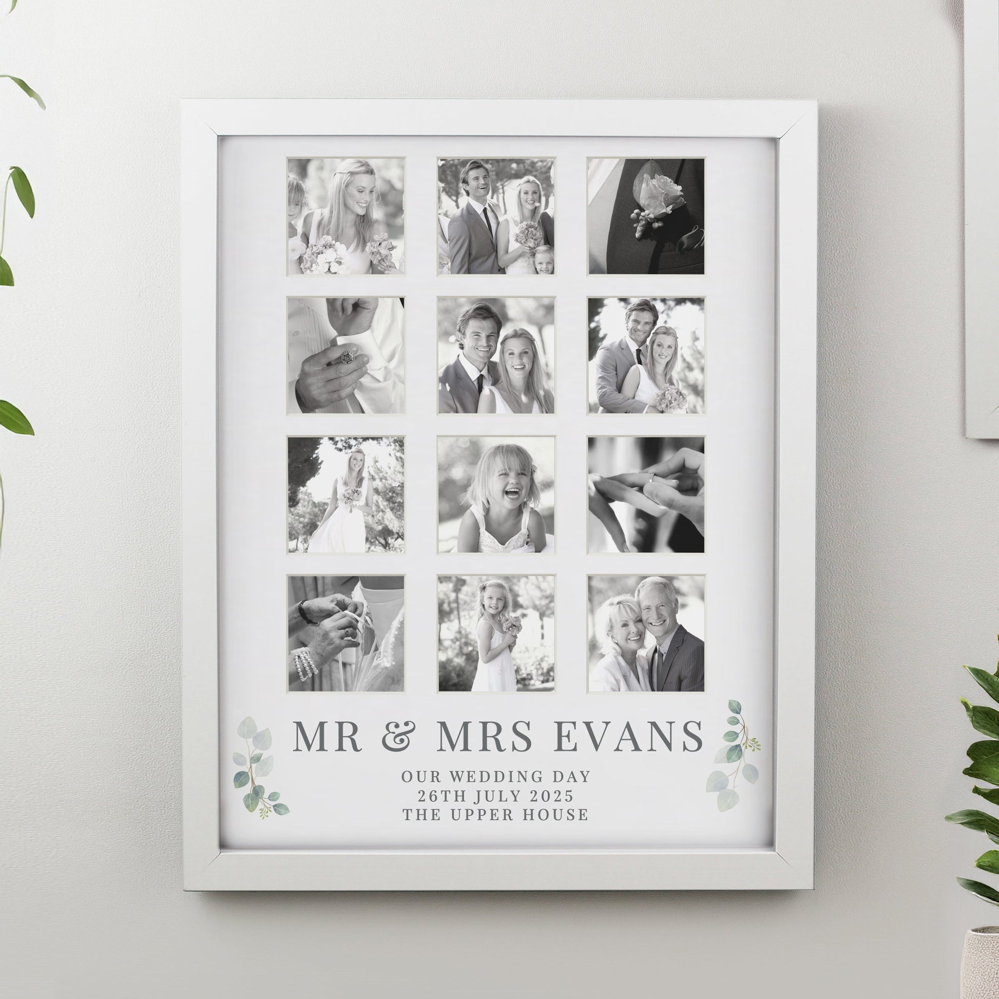 Personalised Wedding White Multi Photo Frame Peach Bomb Fashion, Jewellery, Homeware & Gifts Photo Frames, Albums and Guestbooks