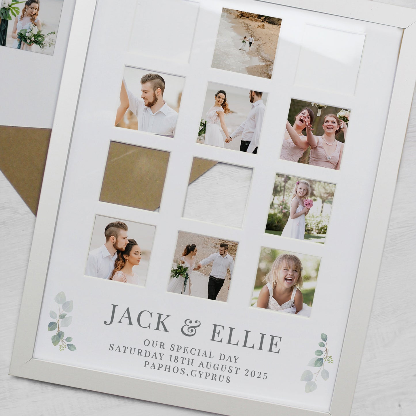Personalised Wedding White Multi Photo Frame Peach Bomb Fashion, Jewellery, Homeware & Gifts Photo Frames, Albums and Guestbooks