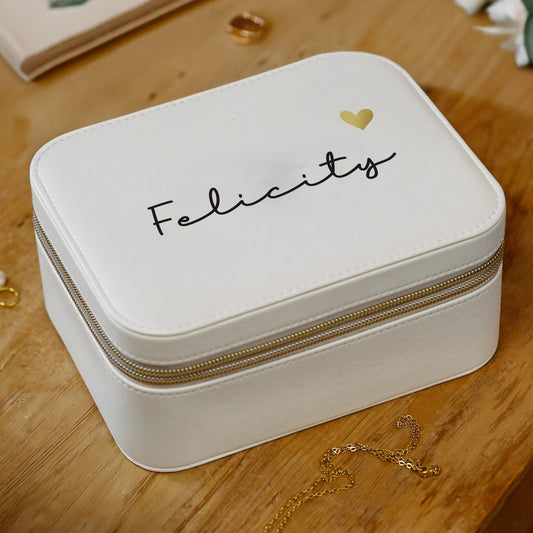 Personalised Travel Jewellery Box Peach Bomb Fashion, Jewellery, Homeware & Gifts Trinket, Jewellery & Keepsake Boxes