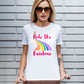 ride the rainbow womans graphic t shirt tee fun funny top clothing lips lolly gift for girlfriend friend boyfriend wife girl boy 80's retro lips 