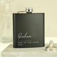 personalised gift for men  hip flask son uncle brother dad hipflask fathers day christmas wedding birthday groom groomsman 