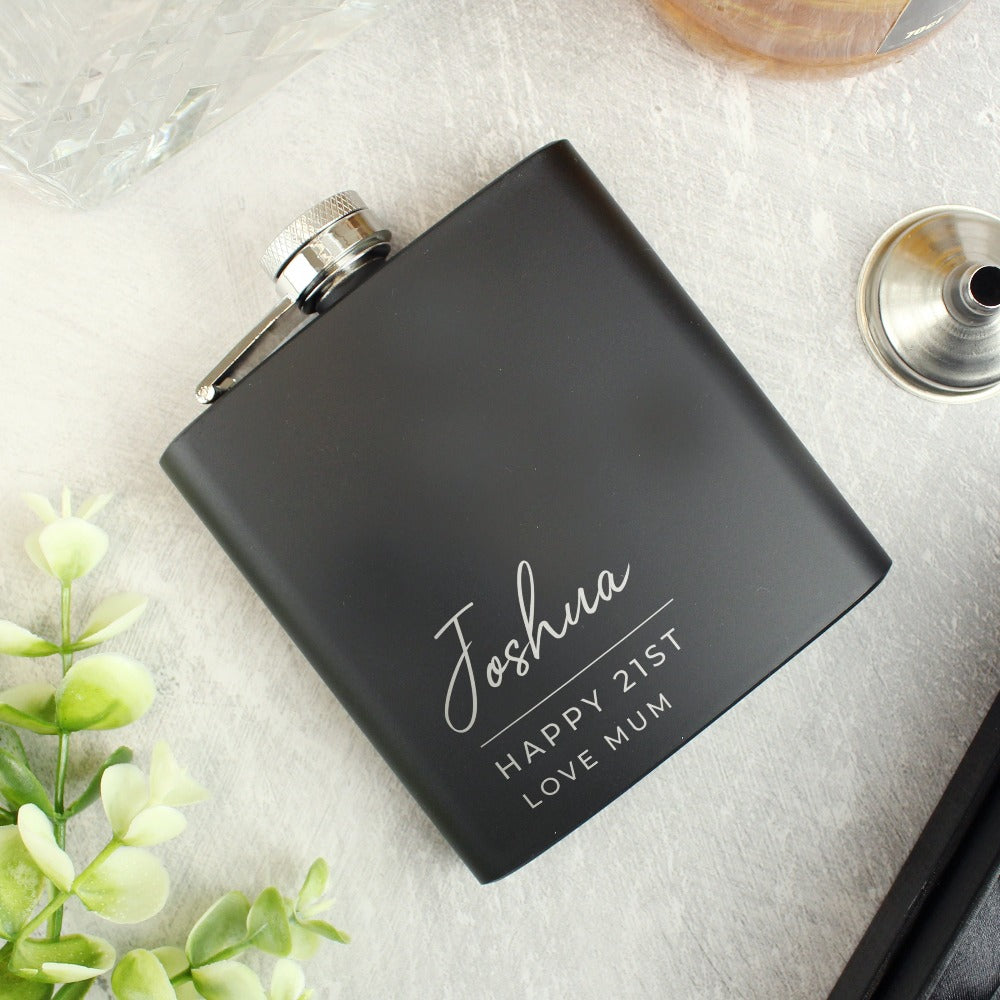 personalised gift for men  hip flask son uncle brother dad hipflask fathers day christmas wedding birthday groom groomsman 