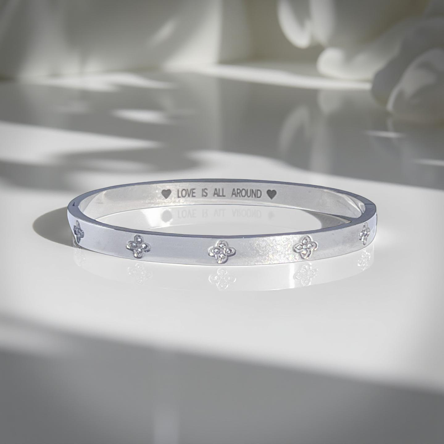 love bangle silver bracelet bangle clover cartier for women gift for her birthday sister mother mum wife jewellery 