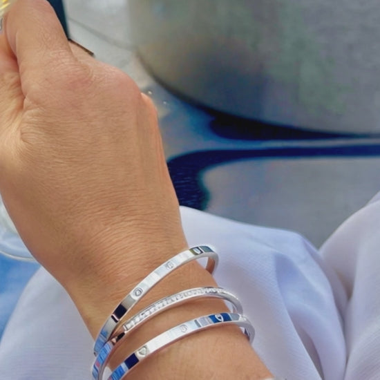 Love silver hinged gem bangle bracelet for women gift for her birthday anniversary sister mother daughter wife girlfriend cartier engraved luxury box