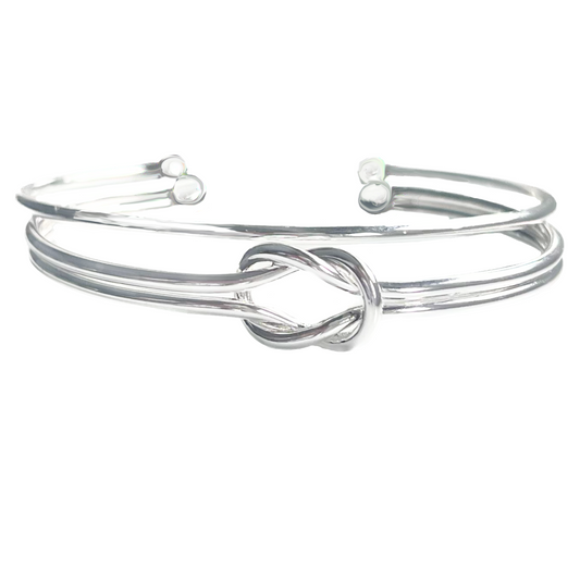 Love Knot Duo Bangle set with Torque and Knot Bangles