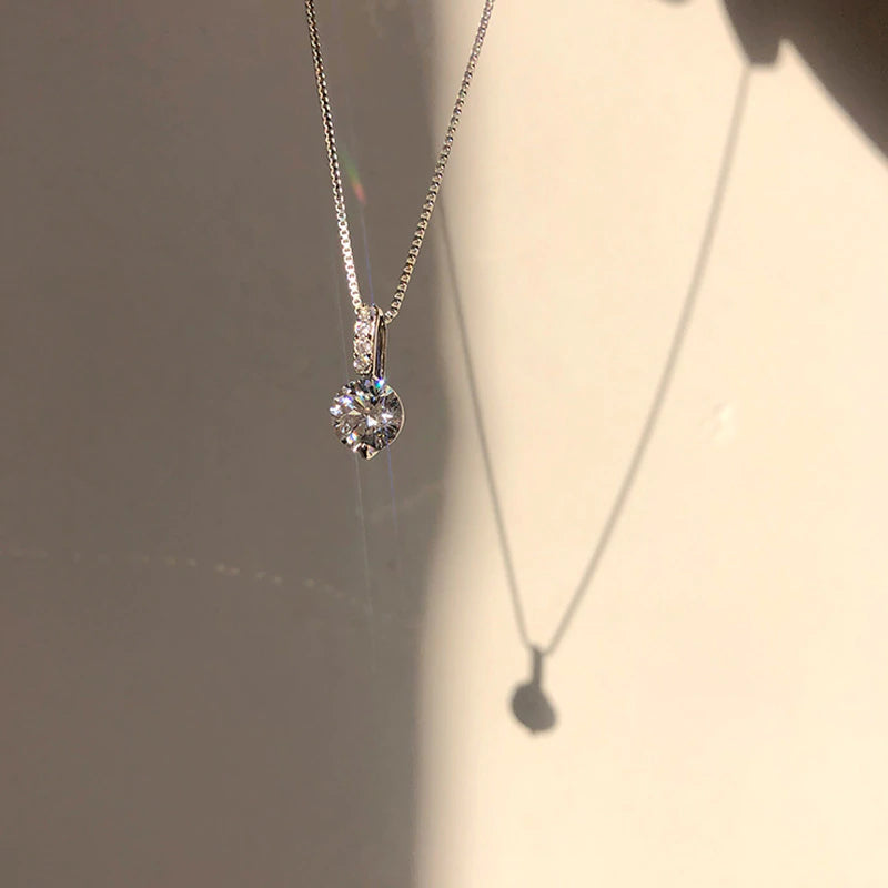 Sparkling Sterling Silver Cubic Zirconia Drop Pendant Peach Bomb Fashion, Jewellery, Homeware & Gifts Jewellery