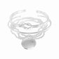 peach bomb silver stacking bracelet  bangle set for women beaded gift for her birthday womens silver bracelets