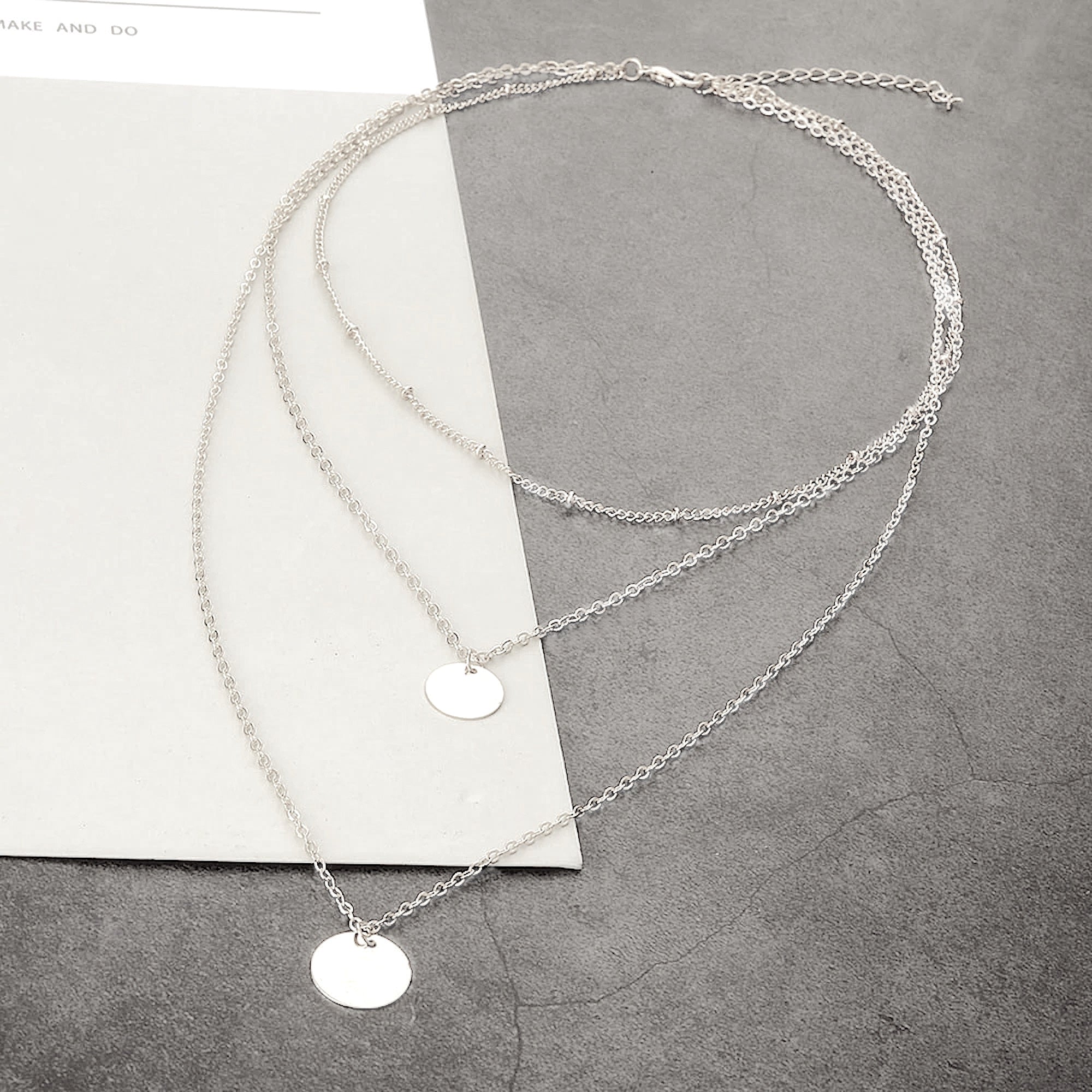 Mint Velvet Silver Tone Layered Necklace | very.co.uk