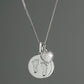 Personalised Sterling Silver Necklace for women new baby Footprints and Cubic Zirconia Heart Necklace gift for her christmas birthday mothers day anniversary